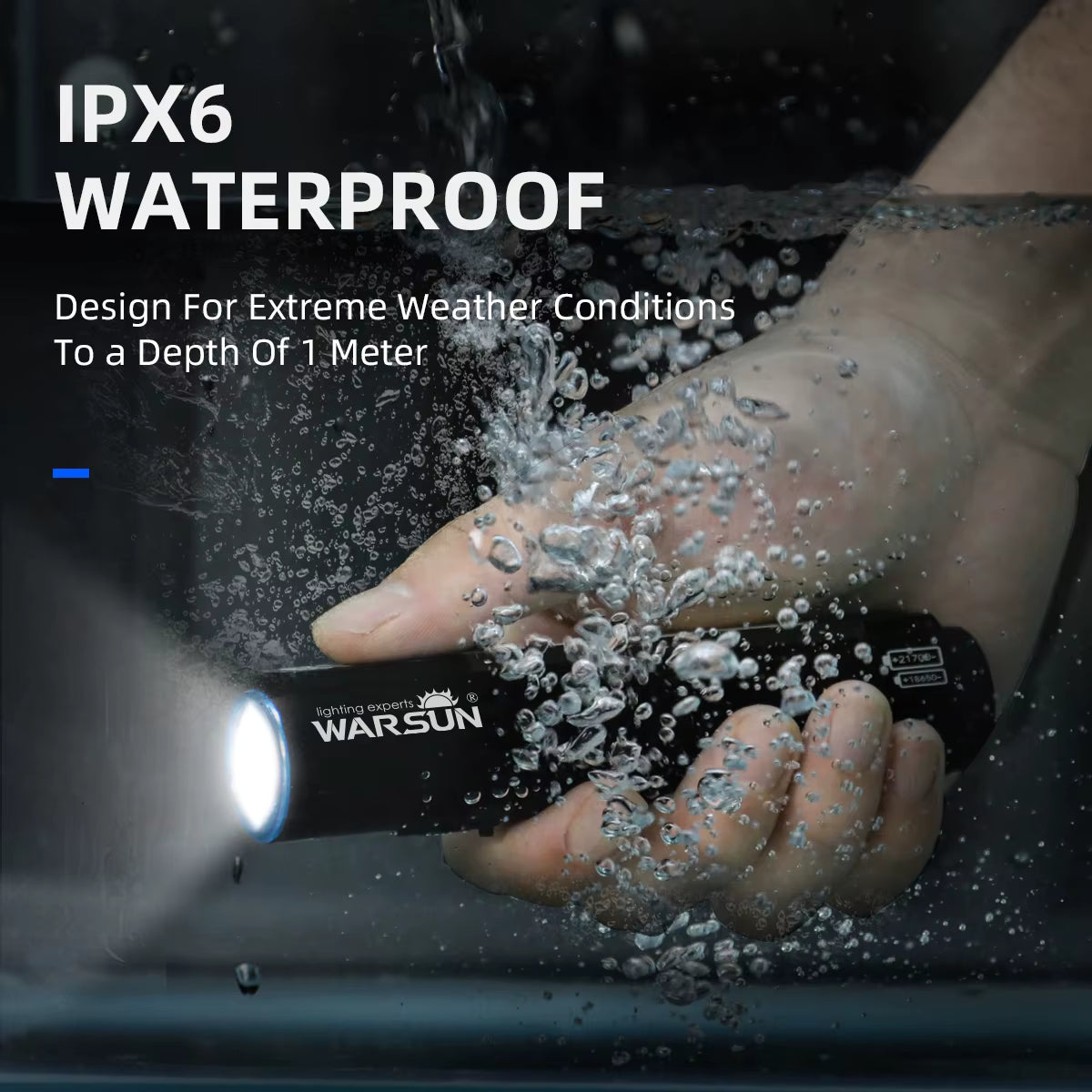 Warsun Rechargeable LED Magnet Flashlight